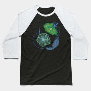 BLUE AND GREEN BLOSSOMS Baseball T-Shirt